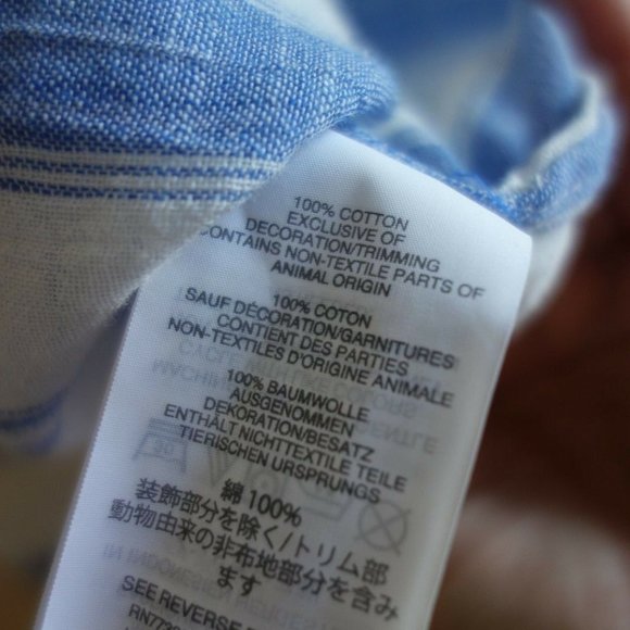 Striped Cotton Beach Tassel Tunic F1944 XXS XS 0 - Picture 9 of 10